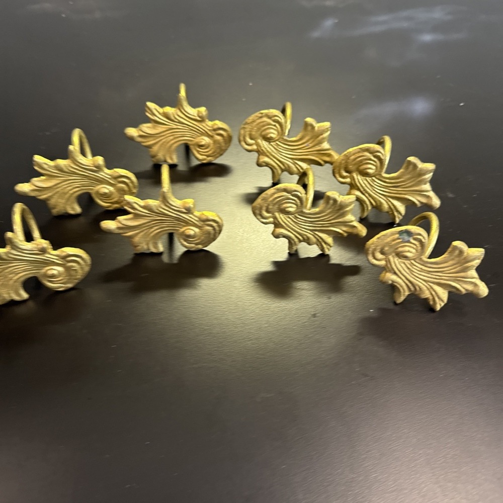 Vintage Solid Brass‎ art Novo  Napkin Rings Holders Or Decor Pieces Set of 8